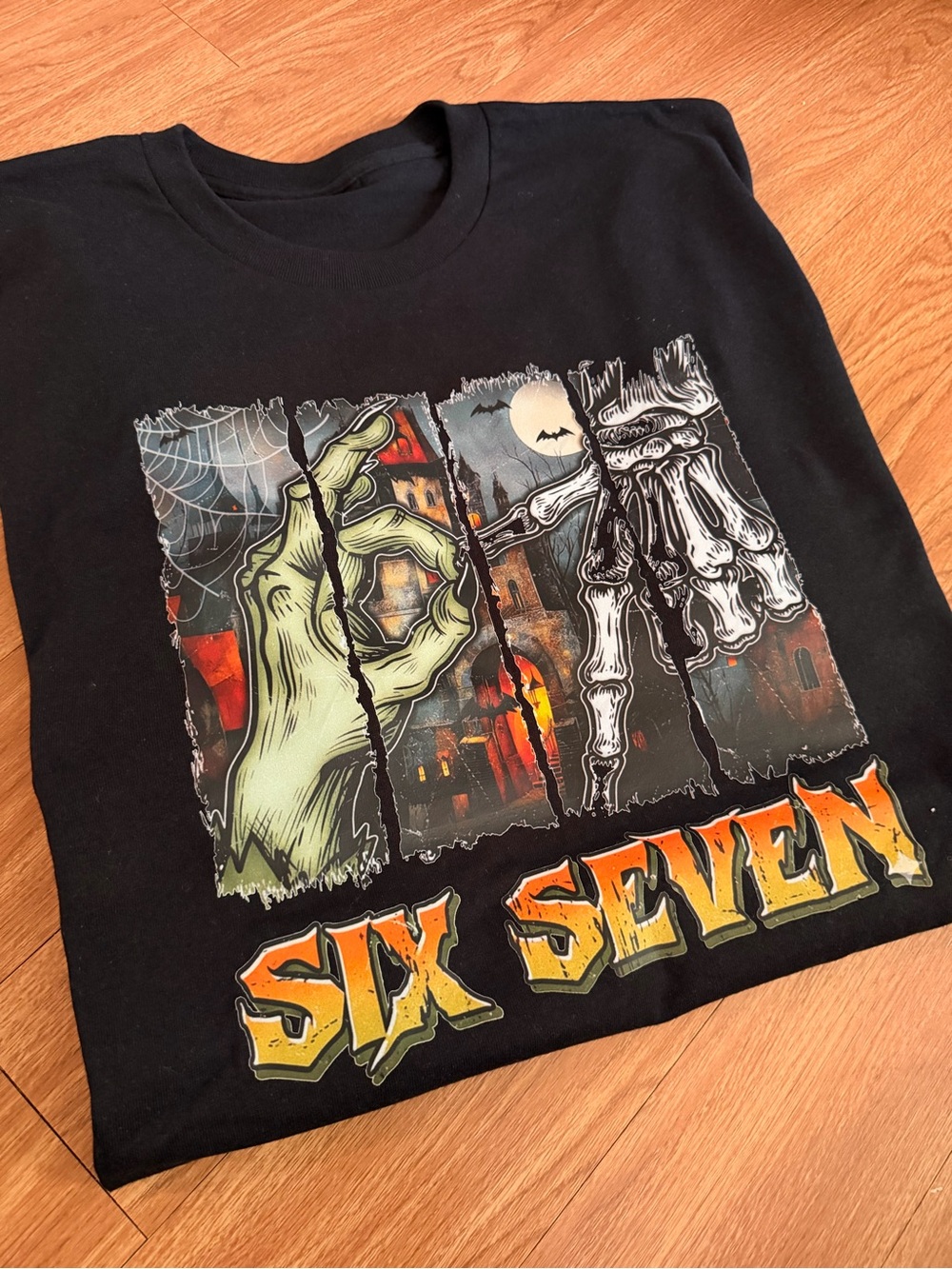 Black Graphic Halloween Tee